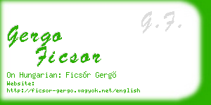 gergo ficsor business card