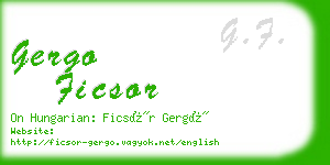 gergo ficsor business card